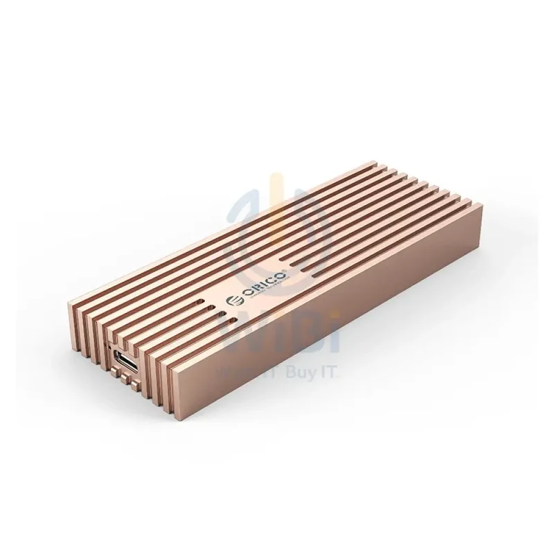 حاوية محرك أقراص صلبة أوريكو M.2 NVMe، يو إس بي 3.2 بسرعة 20 جيجابت في الثانية، باللون الذهبي الوردي