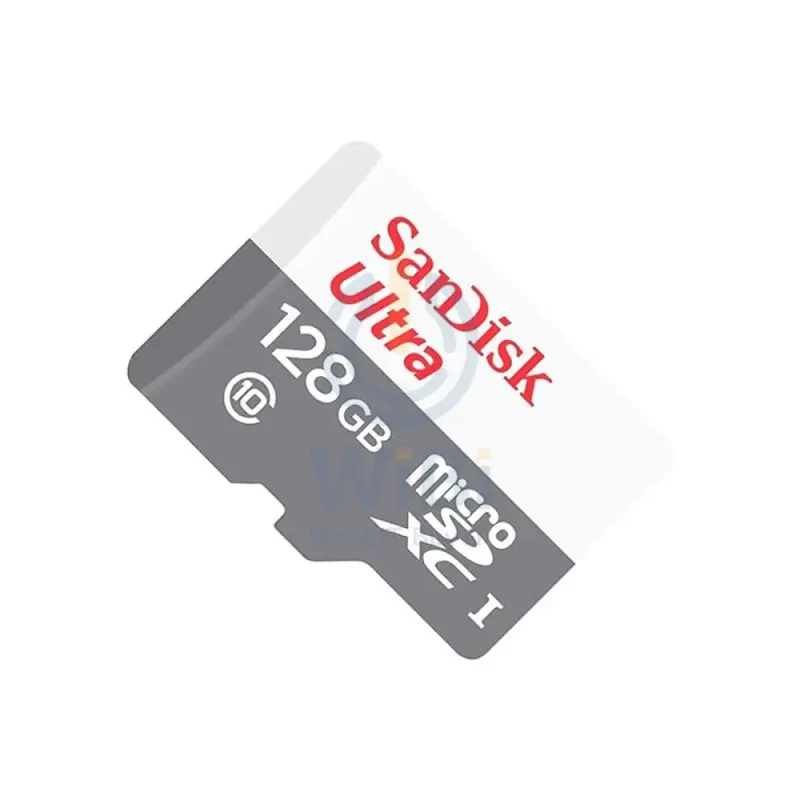 بطاقة ذاكرة سان ديسك ألترا microSDHC/microSDXC UHS-I، سعة 128 جيجابايت، سرعة تصل إلى 100 ميجابايت/ثانية