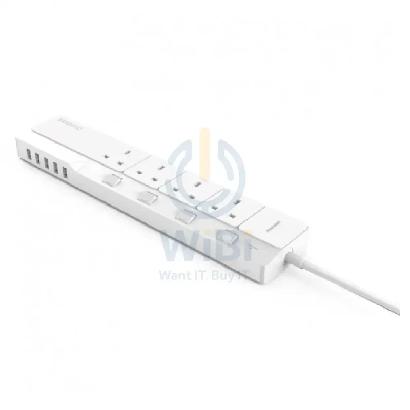 ORICO Surge Protector With 5 USB Ports - White