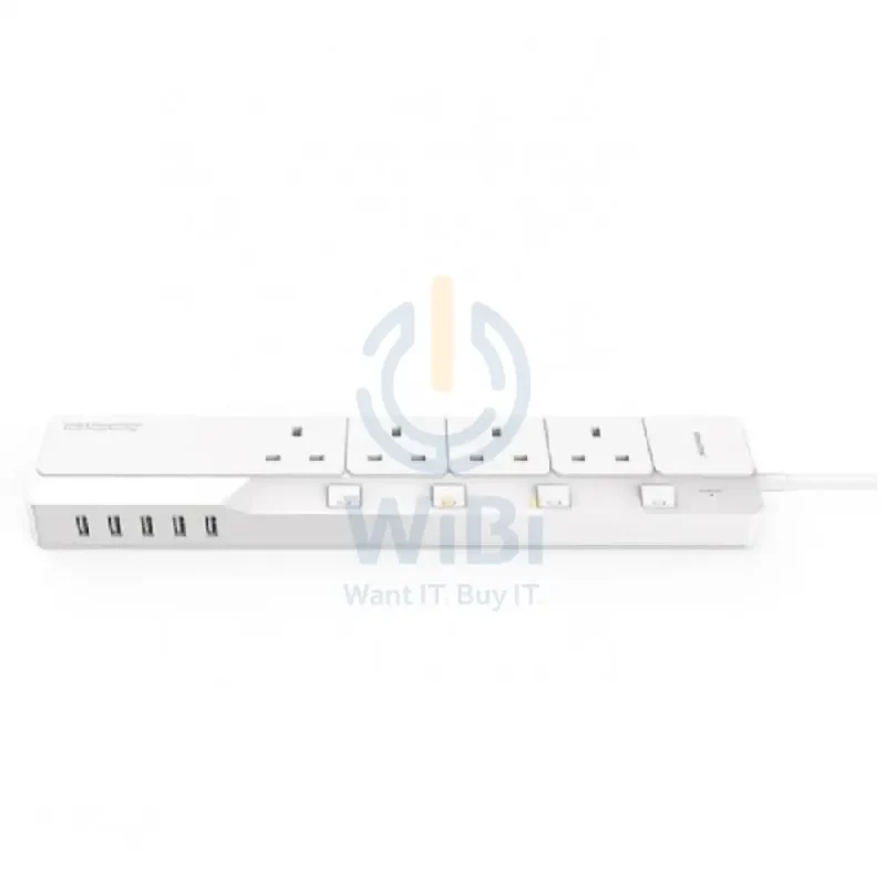 ORICO Surge Protector With 5 USB Ports - White