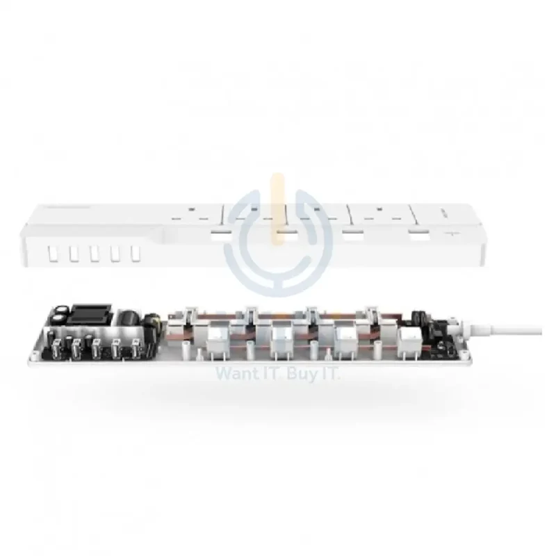 ORICO Surge Protector With 5 USB Ports - White