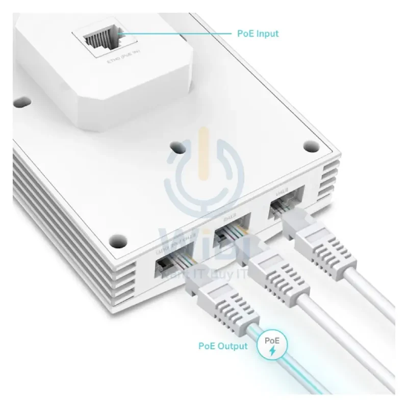 نقطة وصول جدارية واي فاي 6 تي بي لينك EAP655-Wall ‏(AX3000) - 5 جيجاهرتز (2402 ميجابت/ثانية) / جيجابت LAN