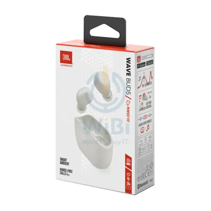 JBL Wave Buds True Wireless Earbuds - In-Ear / Bluetooth / White