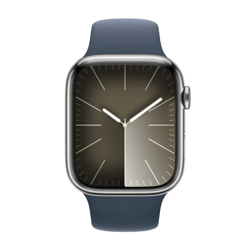 Apple Watch Series 9 with Sport Band - LTPO OLED / 45mm / 64GB / Medium/Large / Bluetooth / Wi-Fi / Cellular / Storm Blue