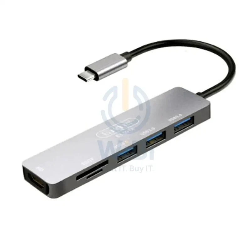 Earldom ET-W18 6 In 1 Type-C 4K HDMI Plug & Play Multifunctional HUB