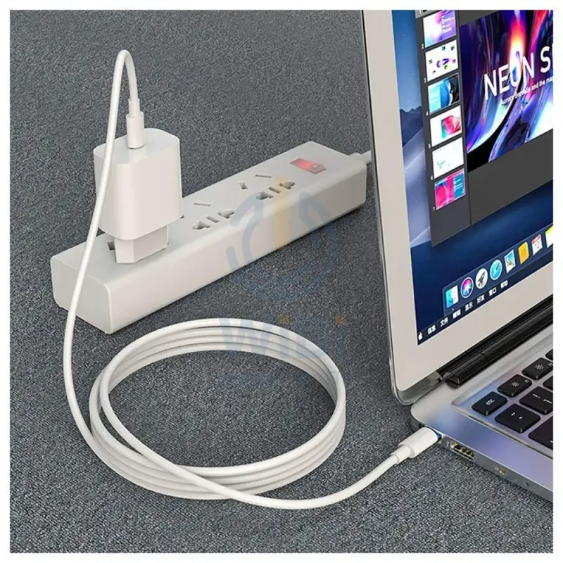 HOCO X51 High-Power Charging Data Sync Cable - USB-C To USB-C/ 100W / 2 Meter / White