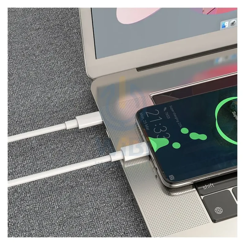 HOCO X51 High-Power Charging Data Sync Cable - USB-C To USB-C/ 100W / 2 Meter / White