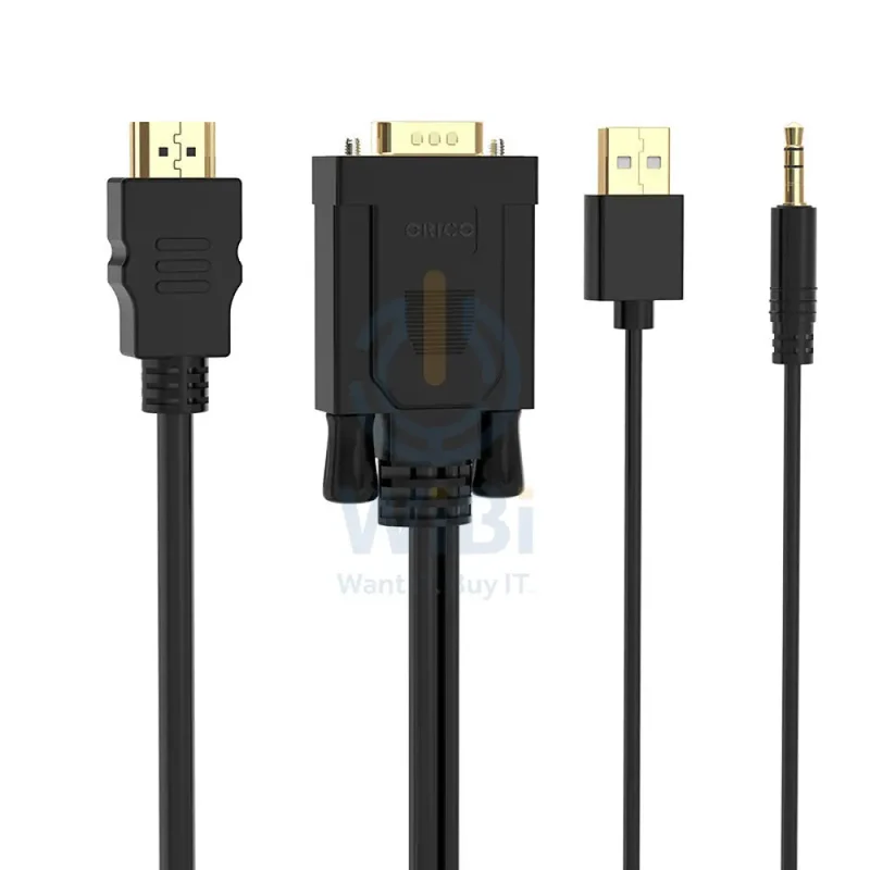 كابل أوريكو من VGA إلى HDMI - طول 3 أمتار / أسود