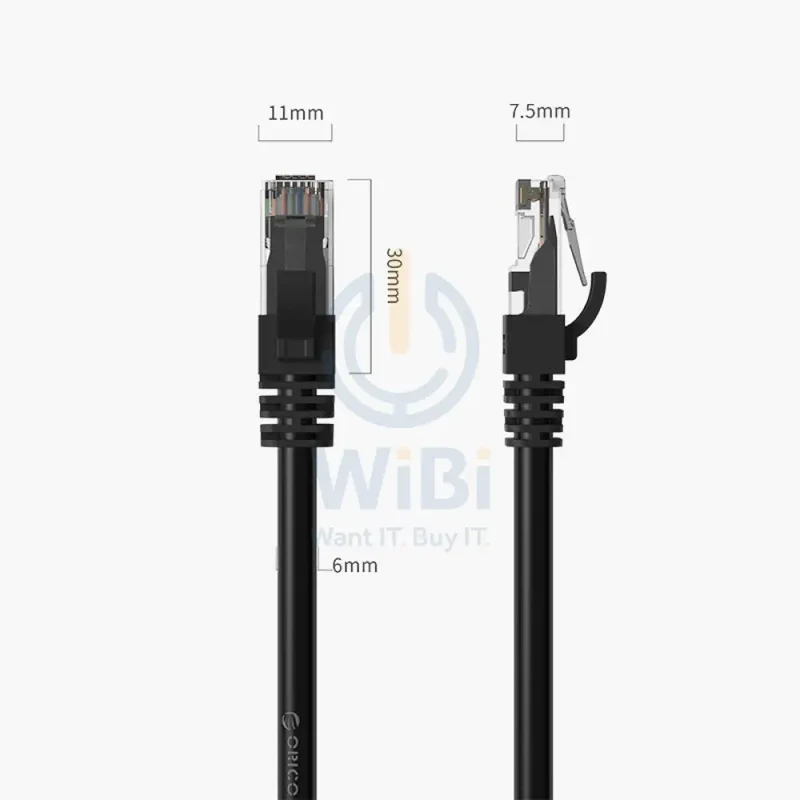 ORICO CAT6 Gigabit Ethernet Cable (PUG-C6) - 2 Meter / Black