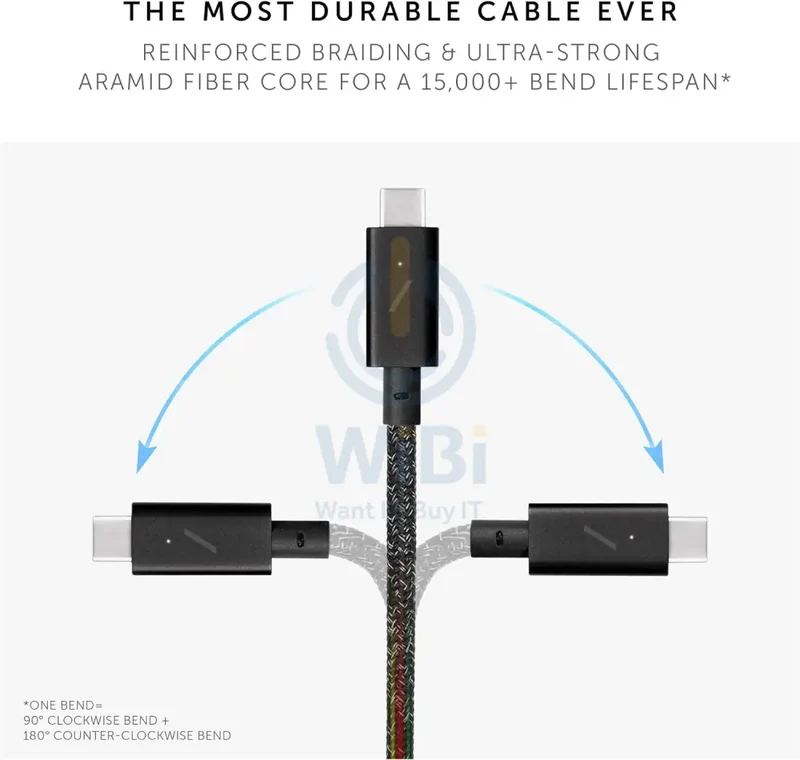 كابل نيتيف يونيون بيلت برو 240 واط (USB-C إلى USB-C) - 2.4 متر / كوزموس