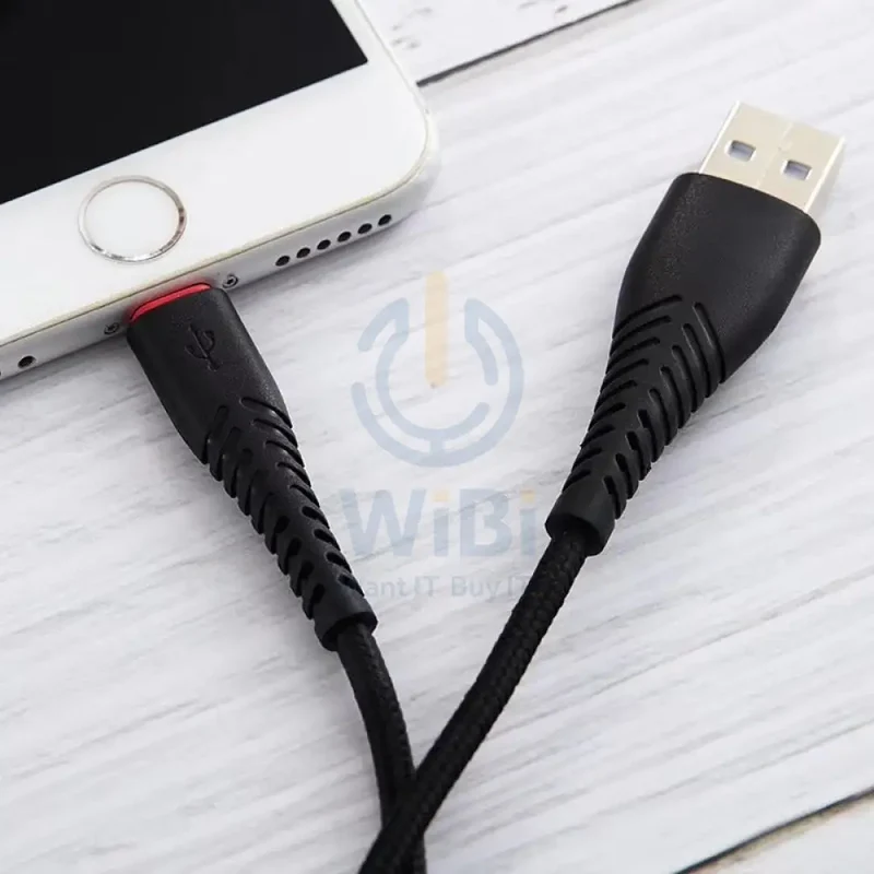 Foneng X15 Braid Lightning Data Cable Fast 2.4A - 1.2 Meter / Black