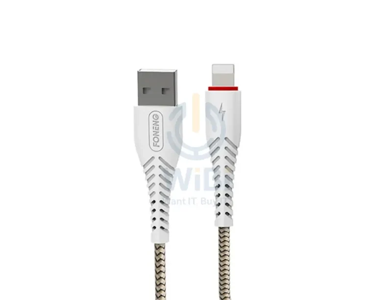Foneng X15 Braid Lightning Data Cable Fast 2.4A - 1.2 Meter / White