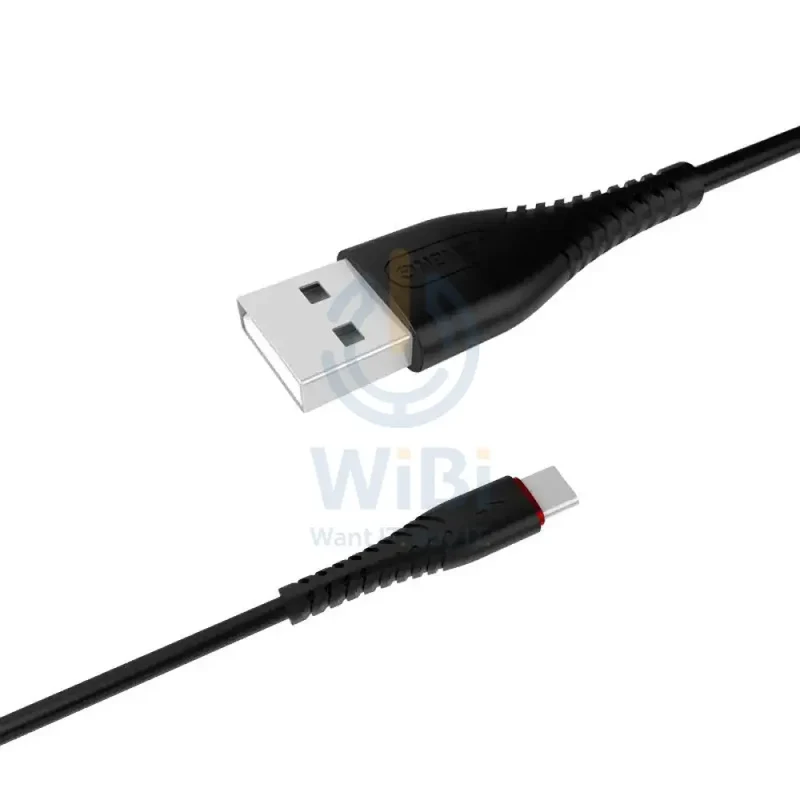 Foneng X15 Braid Type-C Data Cable Fast 2.4A - 1.2 Meter / Black