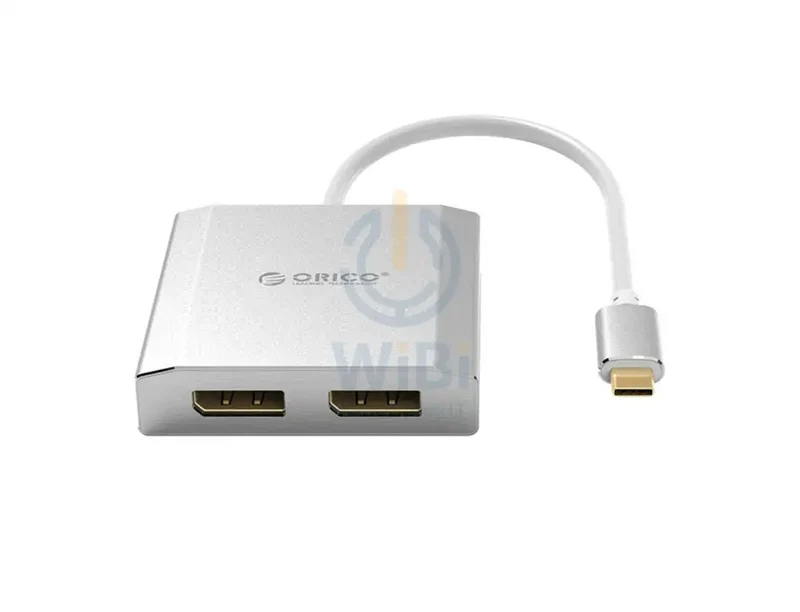 ORICO Type-C to Dual Display Port Adapter - Silver