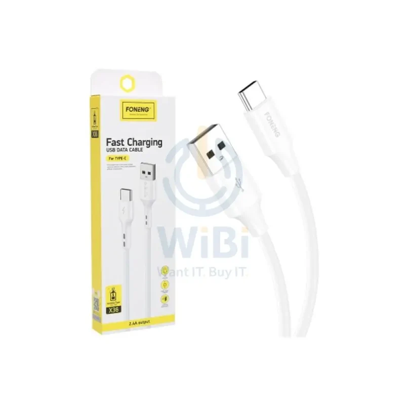 Foneng X36 Incense Data Cable Fast 2.4A Type-C 2M - White
