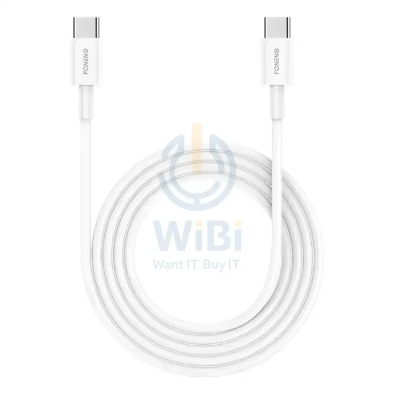 Foneng X55 Type-C To C 60W Data Cable 2M - White