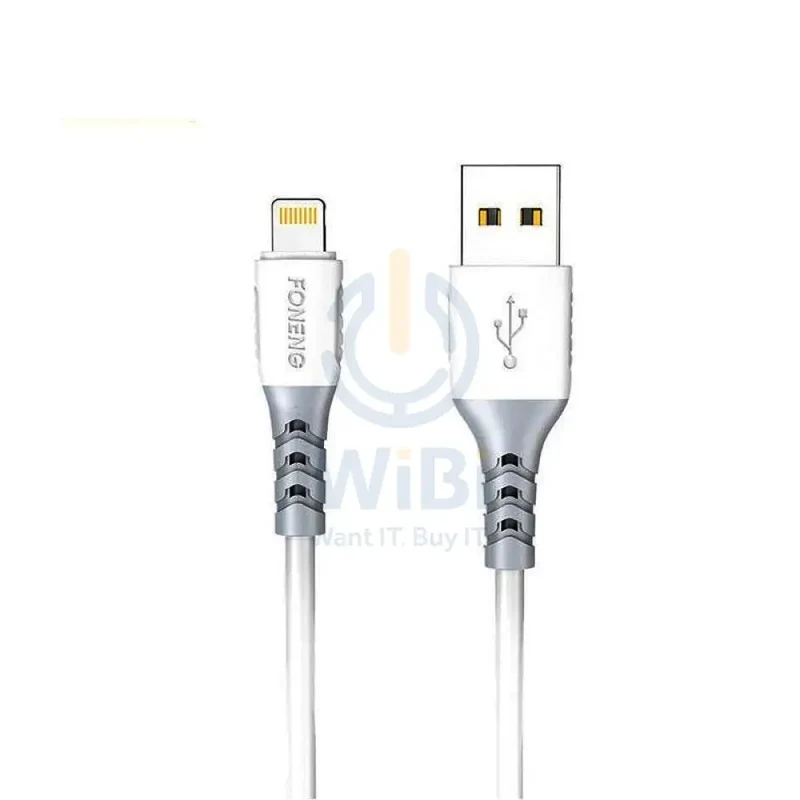 Foneng X66 Qc 2M Fast 3A Lightning Data Cable - White