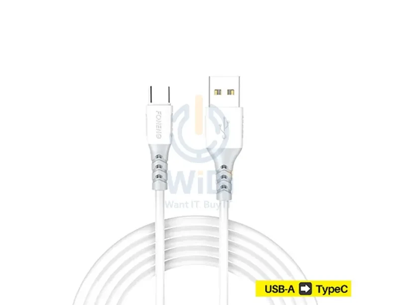 Foneng X66 Qc 2M Fast 3A Fast 3A Type-C Data Cable - White