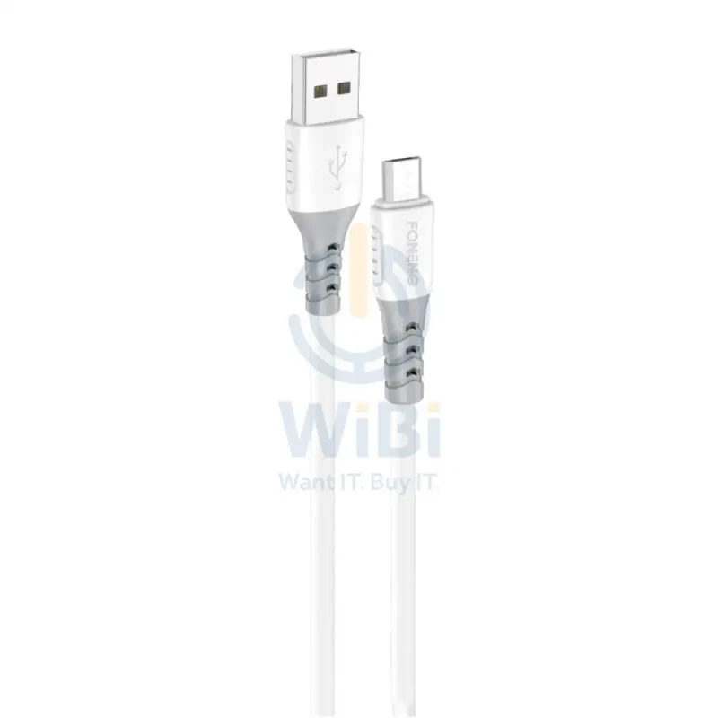 Foneng X66 Qc 1M Fast 3A Type-C Data Cable - White