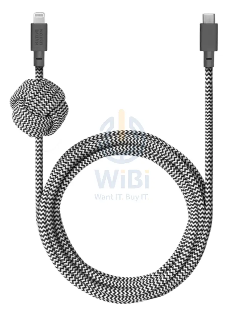 Native Union Night Cable USB-C to Lightning - 3 Meter / Zebra