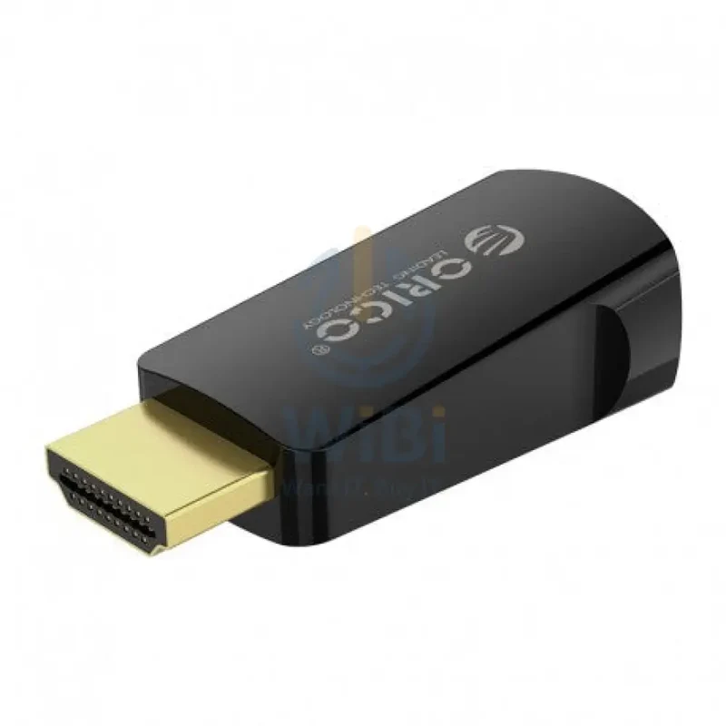 محول أوريكو من HDMI إلى VGA، باللون الأسود