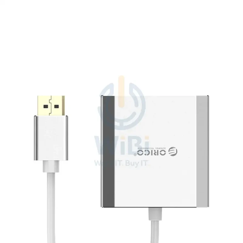 محول أوريكو من DP إلى Dual DP، 4K، بطول 15 سم، Dispalyport، USB، فضي