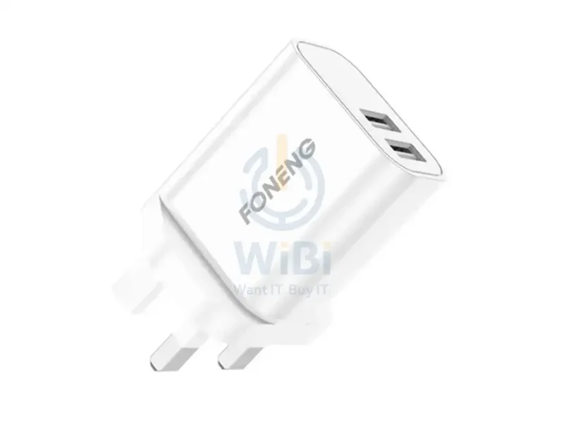 Foneng Dual USB Charger Kit - 2.4A / Type-C / UK25 / White