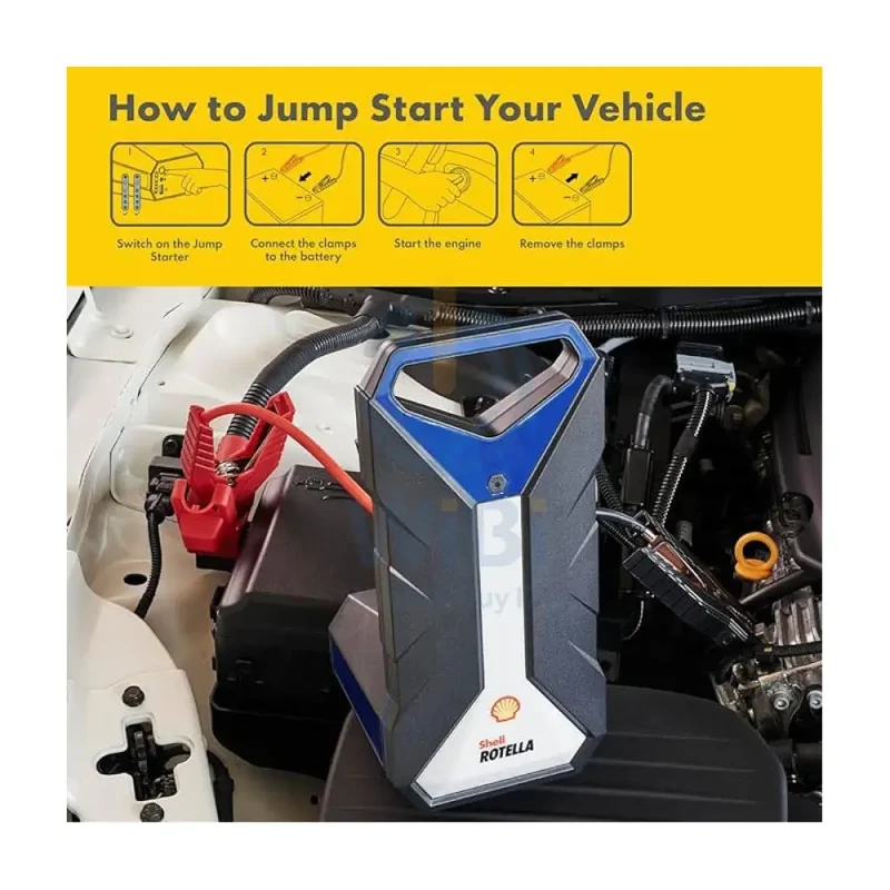 Shell SH924 2000A 12V Battery Booster & Jumper Cables