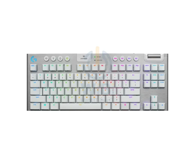 Logitech G915 TenKeyLess Wireless RGB Mechanical Gaming Keyboard / White - Tactile