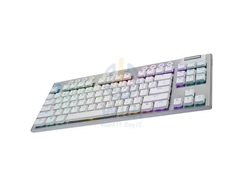 Logitech G915 TenKeyLess Wireless RGB Mechanical Gaming Keyboard / White - Tactile