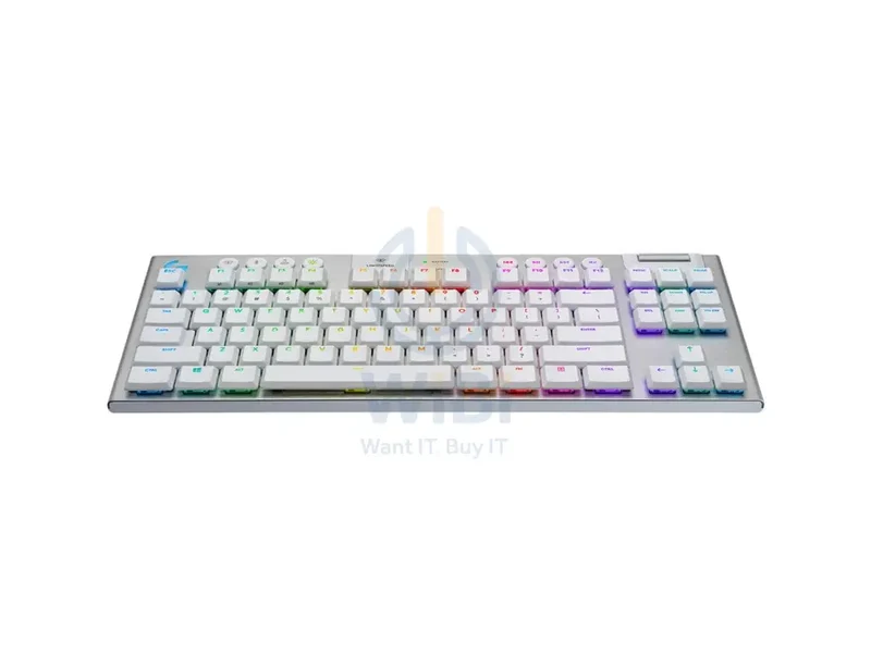 Logitech G915 TenKeyLess Wireless RGB Mechanical Gaming Keyboard / White - Tactile