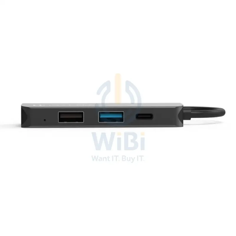 FeelTek 4-in-1 Portable USB-C Hub - Grey