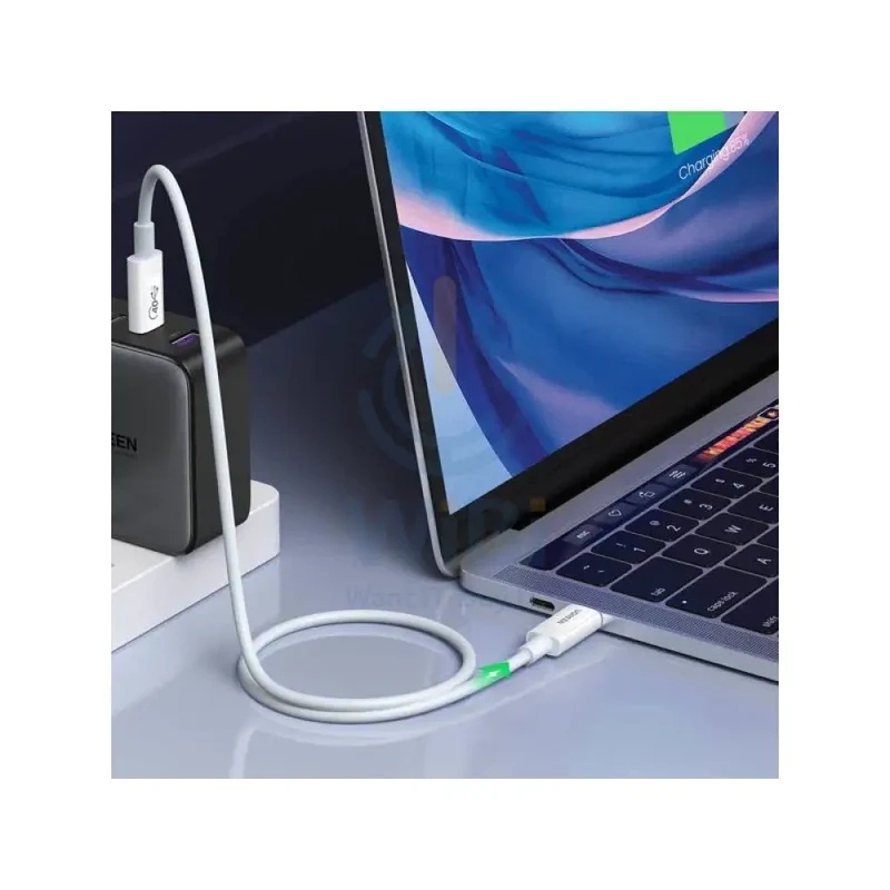 كابل يو جرين USB4 بسرعة 40 جيجابت/ثانية من USB-C إلى USB-C بتقنية PD - 100 واط / 0.8 متر / أبيض