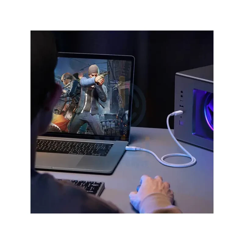 كابل يو جرين USB4 بسرعة 40 جيجابت/ثانية من USB-C إلى USB-C بتقنية PD - 100 واط / 0.8 متر / أبيض
