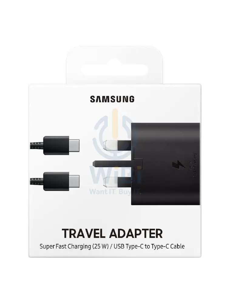 Samsung Travel Adapter With Cable - 25W / USB Type-C / 1 Meter / Black