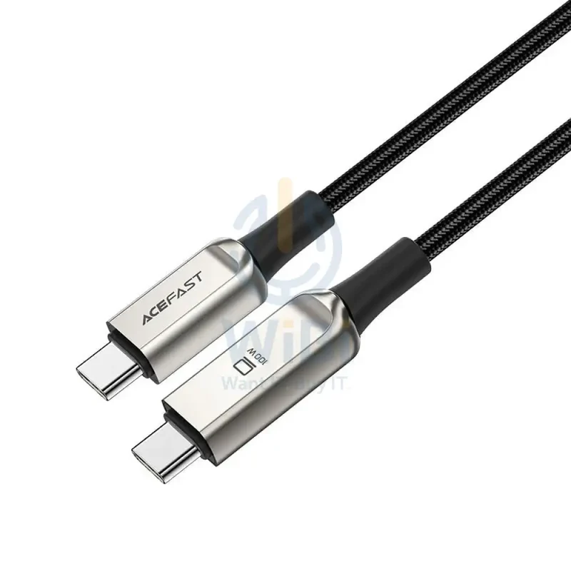 ACEFAST C6-03 Charging Data Cable - 100W / USB-C / 2 Meters / Silver