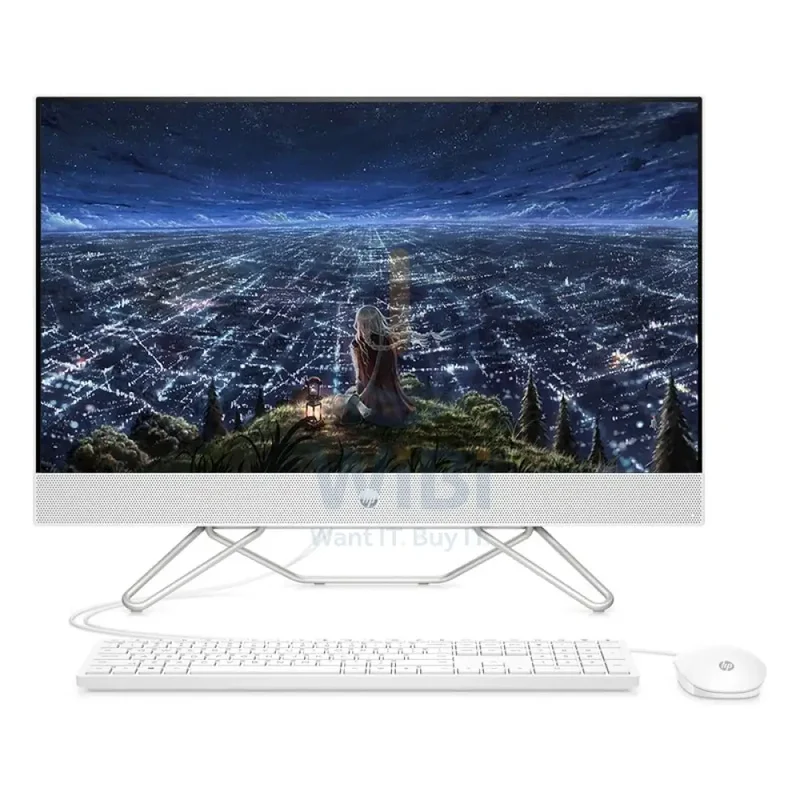 HP 27-CB1042NE AIO PC - i7 / 16GB / 512GB (NVME M.2 SSD) / 27.0" FHD Non-Touch / 2GB VGA / DOS (Without OS) / 1YW / Starry White - Desktop