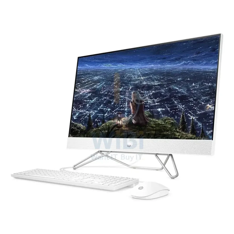 HP 27-CB1042NE AIO PC - i7 / 16GB / 512GB (NVME M.2 SSD) / 27.0" FHD Non-Touch / 2GB VGA / DOS (Without OS) / 1YW / Starry White - Desktop