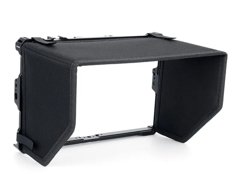 FEELWORLD Kameramonitor-Käfig-Kit für S10 Feldmonitor mit mehreren Erweiterungsschnittstellen und Sonnenblende, Vollaluminiumlegierung, 2005