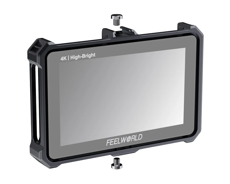 FEELWORLD Kamera-Monitor-Käfig für F5 PRO, F5 PROX, F6 PLUS und F6 PLUSX Monitore mit mehreren Erweiterungsschnittstellen, Vollaluminiumlegierung, 2008