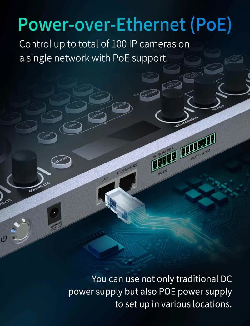FEELWORLD KBC20N NDI PTZ Kamerasteuerung Joystick Tastatursteuerung Mehrere Steuerungsprotokolle PoE-Unterstützung