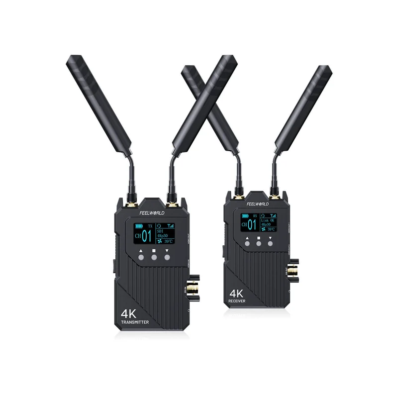 FEELWORLD WT1S 4K Drahtloses Videoübertragungssystem SDI+Dual HDMI Vollduplex-Intercom Live-Streaming