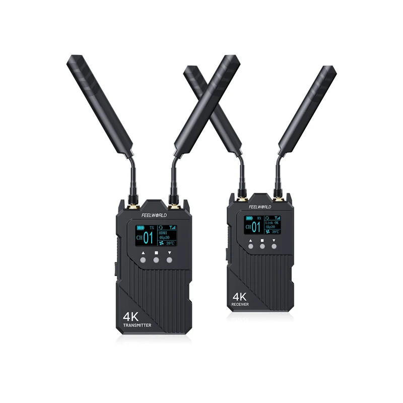 FEELWORLD WT1H 4K Drahtloses Videoübertragungssystem Dual HDMI Vollduplex-Intercom Live-Streaming