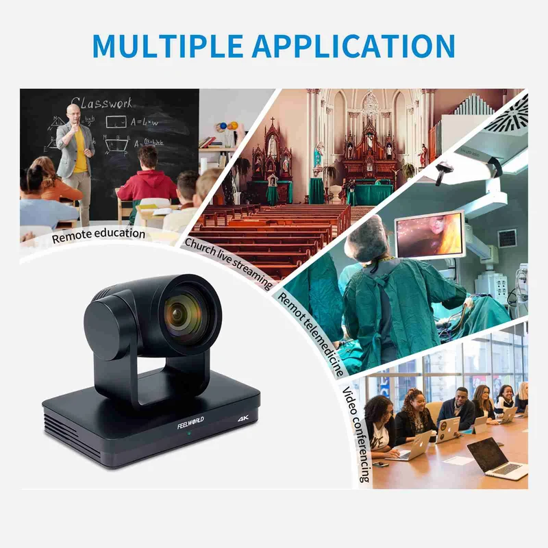FEELWORLD UHD4K12X PTZ-Kamera SDI HDMI USB IP Live-Streaming 12-facher optischer Zoom 4K 30 fps Unterstützt PoE