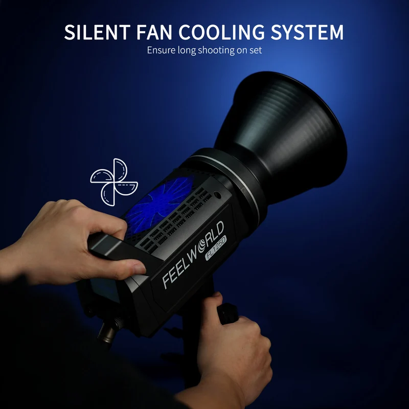 FEELWORLD FL125D 125 W 5600 K Tageslichtpunktquelle Studio-Videolicht APP-Steuerung