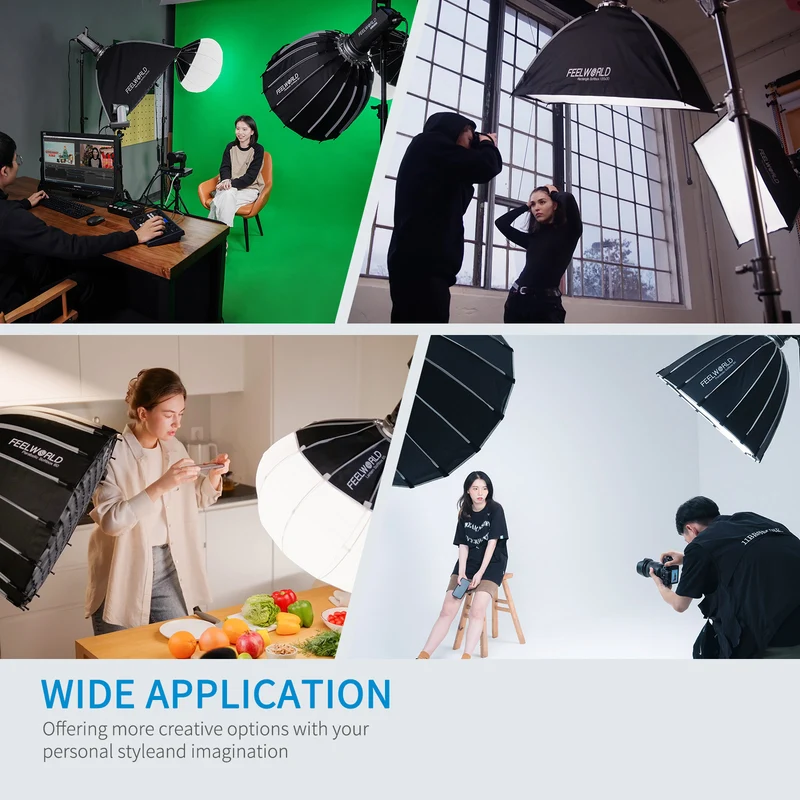 FEELWORLD FL125D 125 W 5600 K Tageslichtpunktquelle Studio-Videolicht APP-Steuerung