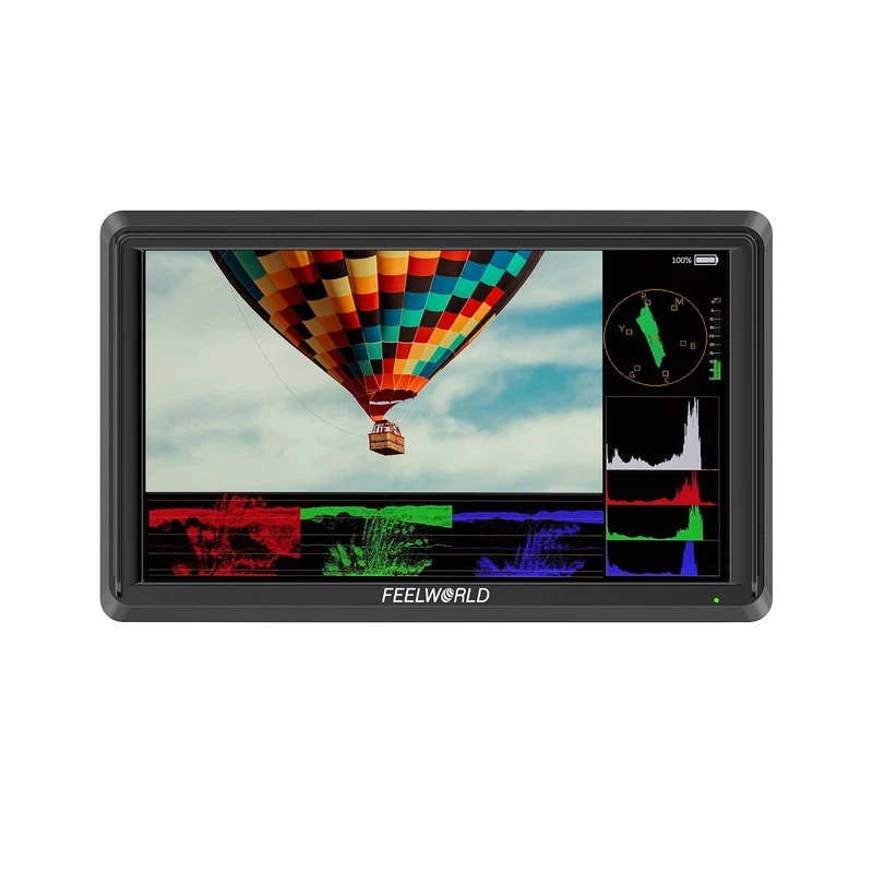 FEELWORLD S55E 5.5 Zoll 500 cd/m² Feldmonitor für DSLR-Kameras, FHD IPS-Display, unterstützt 4K, HDMI-Ein- und -Ausgang