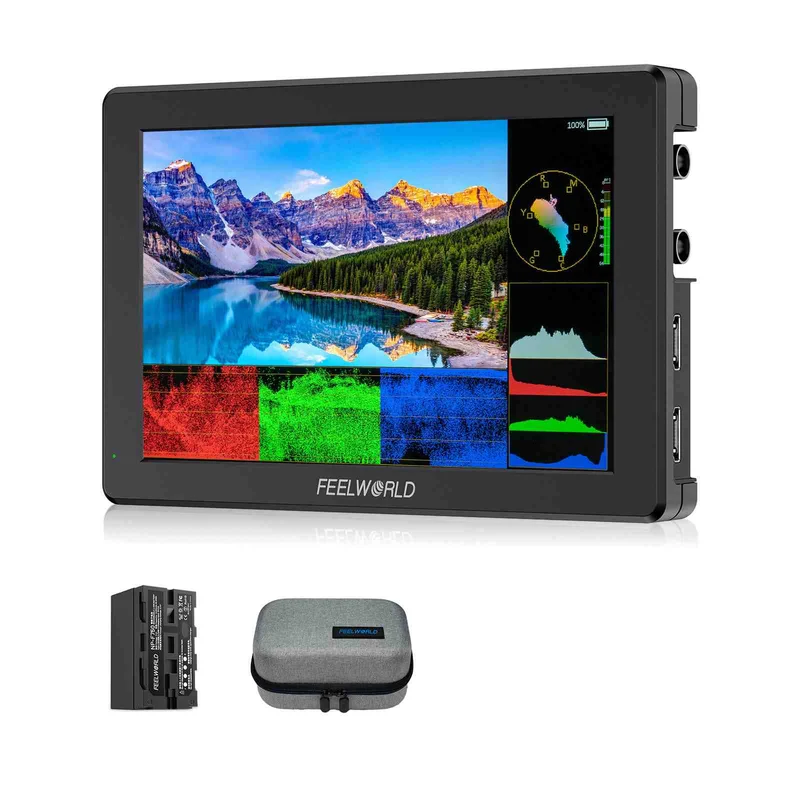 FEELWORLD T7S PRO 7 Zoll 2000nit Aluminium Feld-DSLR-Kameramonitor, ultrahell, 3G SDI 4K HDMI 60