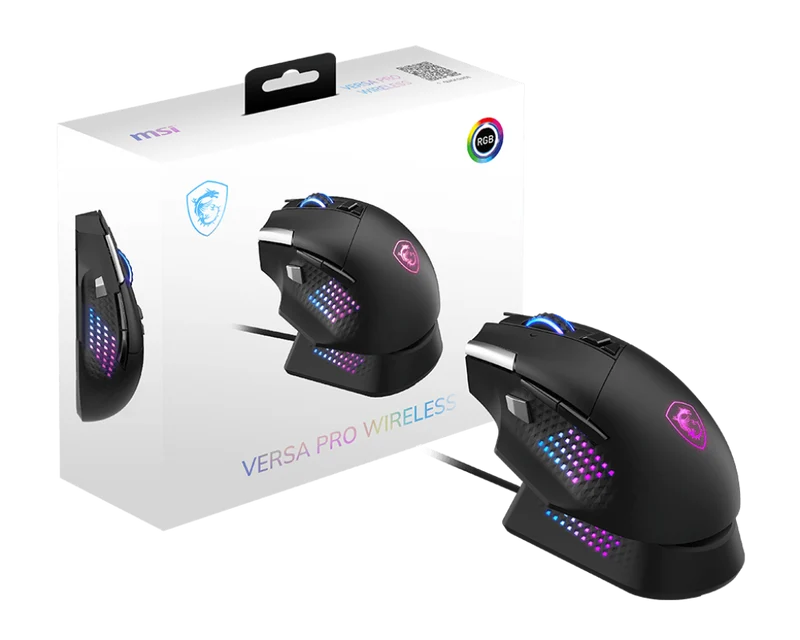 MSI CB Gaming Maus VERSA PRO WIRELESS + MOUSE DOCK PRO