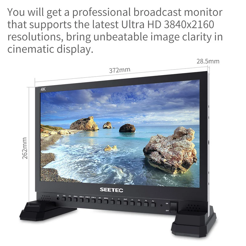 SEETEC 4K156-9HSD 15.6 Zoll 4K 3840x2160 Director Broadcast Monitor SDI 4 HDMI Input Quad Display